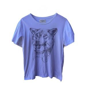 T Bar x Cotton On Wolf Skull Graphic T Shirt Mens L